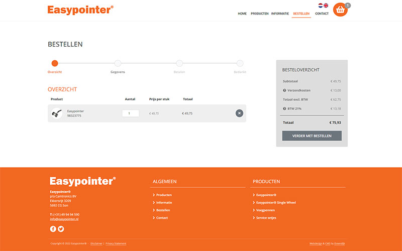 Easypointer webshop